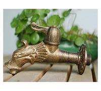 KOMEYA Taps,Sink Tap,Outside Taps Kit Garden Taps Outdoor Taps Dragon Animal Shape Garden Bibcock Rural Style Antique Bronze Dragon Taps with Decorative Outdoor Faucet for Garden