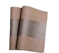 komforbaa Elegant Placemats for Dining Table, 18 x 12 inch, Set of 4, Heat-Resistant & Waterproof Non-Leather Table Mats in Navy Blue, Ideal for Western Cuisine, Light Luxury & Modern Chinese Style
