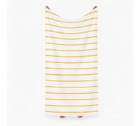 Komfortec Beach Towel 100 x 180 cm, Cotton, Large Bath Towel with Striped Design, Soft and Absorbent, Ideal for Beach, Pool and Holidays (Yellow)