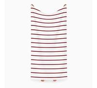 Komfortec Beach Towel 100 x 180 cm, Cotton, Large Bath Towel with Striped Design, Soft and Absorbent, Ideal for Beach, Pool and Holidays (Red)