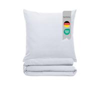 Komfortec Bedding Set, microfibre, White, 155x220 + 1x 80x80