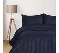 Komfortec Deluxe Bed Linen 135 x 200 cm with Pillowcases, Microfibre Bed Linen Sets with Zip, Soft and Non-Iron, Navy Blue