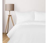 Komfortec Deluxe Bed Linen 135 x 200 cm with Pillowcases, Microfibre Bedding Sets with Zip, Soft and Non-Iron, White