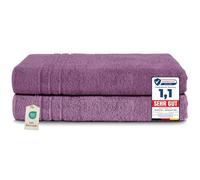Komfortec Jumbo Bath Towels, 100% Cotton, Quick Dry, 80x200, Purple