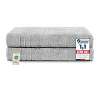 Komfortec Jumbo Bath Towels, 100% Cotton, Quick Dry, 80x200,Silver