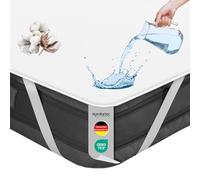 Komfortec Mattress Protector 120 x 200 cm, Cotton, Breathable, Anti-Allergy, No Crinkling, Oeko-Tex Certified, Waterproof Mattress Topper, Comfortable Fit, Easy Cleaning, Durable
