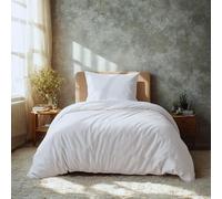 Komfortec Premium Bed Linen 135 x 200 cm with 1 Pillowcase 40 x 80 cm Brushed Microfibre - White