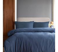 Komfortec Premium Bed Linen 155 x 220 cm with 1 Pillowcase 40 x 80 cm Brushed Microfibre Set - Blue