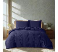Komfortec Premium Bed Linen 200 x 200 cm with 2 Pillowcases 80 x 80 cm Brushed Microfibre Set - Dark Blue