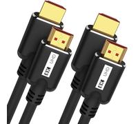 KOMGILK 8K HDMI 2.1 Cable 10 Ft 2Pack High Speed Hdmi Cables, Braided Nylon Gold Connectors, 8K @ 60Hz, 4K@120Hz,Ultra HD, 2K@1080P, ARC，CL3 Rated for Laptop, Monitor, PS5, Xbox One, Fire TV