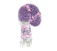 KOMI 12 Pcs Purple Pearl Rosary Beads Catholic for Women Rosaries Catholic Bulk Pearl Beads Dozen Necklace First Communion Confirmation Christening Memorial Gifts for Guest