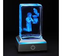 KOMI 3D Crystal Statue First Communion Gifts for Boys Catholic Night Light