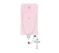 KOMI 6mm White Pearl Rosary Beads Catholic for Women Virgin Mary Rosaries Necklace with Rosary Pouch Catholic Gifts