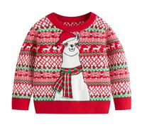 komi kyanissor Boys Ugly Christmas Sweater Xmas Gifts Jumper Funny Alpaca Reindeer Snowflakes Holiday Sweaters Toddler Kids Long Sleeve Tacky Pullover Tops 6 Year