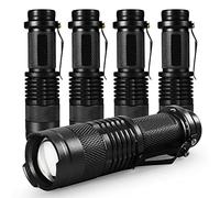 KOMI LED Flashlights High Lumens, 5 Pack Small Flashlight, Waterproof, Adjustable Focus Flash Light for Outdoor, Emergency, Camping, AA Batteries Not Included