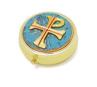 KOMI Pyx for Communion Host Catholic, Baptism Keepsake Box, Unique First Communion Gifts, Vintage Prayer Rosary Box