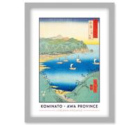 Kominato, Uchiura Awa Province Utagawa Hiroshige Japan Woodblock Classic Collection Artwork Framed Wall Art Print A4 Artery8 Light Grey One Size