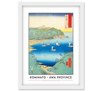Wee Blue Coo Kominato, Uchiura Awa Province Utagawa Hiroshige Japanese Woodblock Classic Collection Artwork Framed Wall Art Print A4