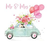 KOMIRO 20 Napkins Bride and Groom in Wedding Car | Heritage | Marriage | Wedding 33 x 33 cm