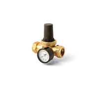 KOMIRO PRVG22 22mm Inlet/Outlet Brass Pressure Reducing Valve with Gauge - WRAS Approved