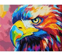 KOMKING Paint by Numbers for Adults Kids, Painting by Numbers for Adults Animals Canvas Numbers Painting Craft Kits on Canvas, Color Eagle 40x50cm Without Frame