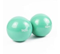 Komodo 2x Weighted Toning Balls Soft Pilates Yoga (Green, 2 x 1kg = 2kg)