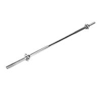 Komodo 4ft Spinlock Barbell Weightlifting 1 Inch Standard Bar | Made from steel with chrome finish, Max 150kg load weight, For use with 1in plates