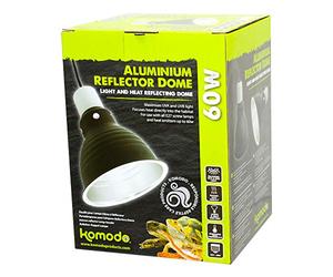 Komodo Aluminium Light and Heat Reflector Dome Highly Reflective for Pet Habitat Tortoise Table Terrarium Vivarium Reptile Enclosure Lighting - 14cm
