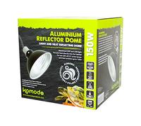Komodo Aluminium Reflector Dome, 21 cm - UV Resistant Ceramic Fitting is Perfect for Mercury Vapour, Compact and Incandescent Lamps as Well as Ceramic heaters up to 150W