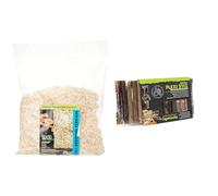 Komodo Aspen Bed Terrain 12L Flexi Stix Small | Natural Reptile Bedding & Flexible Habitat Décor Bundle