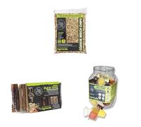 Komodo Beech Chips 12L Substrate + Flexi Stix Small Reptile Habitat Décor + Jelly Pots Mixed Flavours Insect Treats 30pcs