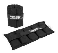 Komodo Black Adjustable Ankle Weights - Max 5Kg