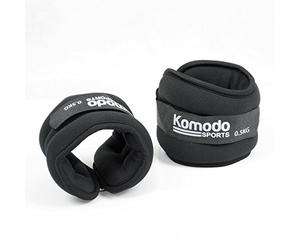 Komodo Black Neoprene Ankle and Wrist Weights (3Kg = 2x 1.5Kg)