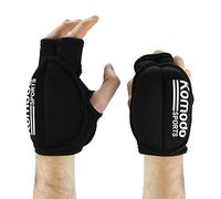 KOMODO Black Neoprene Weighted Gloves Fitness Workout Training (2 x 1KG)