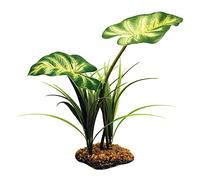 Komodo Broadleaf Canopy Artificial Plant Habitat Decor for Reptiles Terrarium Vivarium Flexible Realistic Greenery Hygienic Easy Clean for Enclosures