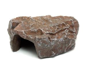 Komodo Brown Rock Den Safe Reptile Hideout Basking Habitat Terrarium, Vivarium & Aquarium Natural Looking Cave Décor - Medium