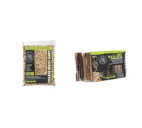 Komodo Coarse Beech Chips 12L Flexi Stix Small | Natural Reptile Substrate & Flexible Habitat Décor Bundle