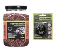 Komodo Complete Holistic Tortoise Diet Dandelion 680g + Komodo Analog Thermometer | Balanced Nutrition & Habitat Temperature Monitoring Bundle for Tortoises