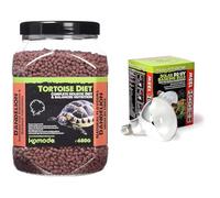 Komodo Complete Holistic Tortoise Diet Dandelion 680g + Komodo Solar D3 UV Basking Bulb 125W | Balanced Nutrition & UV Heating Bundle for Tortoises