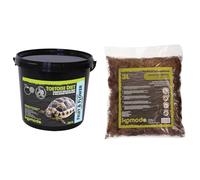 Komodo Complete Holistic Tortoise Diet Fruit & Flower 2kg + Komodo Habitat Moss 3L | Nutrition & Natural Habitat Care Bundle for Tortoises
