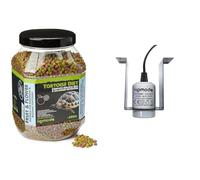 Komodo Complete Holistic Tortoise Diet Fruit & Flower 680g Ceramic Lamp Fixture with Mounting Bracket | Balanced Nutrition & Heat-Resistant Lighting Bundle for Tortoises