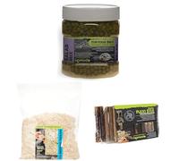 Komodo Complete Holistic Tortoise Diet Salad Mix 680 g (0.72 kg), Aspen Bed Terrain 12 L & Flexi Stix Small - Tortoise Food, Substrate & Habitat Décor Kit