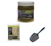 Komodo Complete Holistic Tortoise Diet Salad Mix 680 g (0.72 kg), Coarse Beech Chips 6 L (41×29×10 cm) & Sand Scoop 6 g - Tortoise Food, Substrate & Cleaning Kit