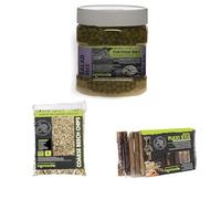Komodo Complete Holistic Tortoise Diet Salad Mix 680 g (0.72 kg), Coarse Beech Chips 6 L & Flexi Stix Small 240 g (10×21×1 cm) - Tortoise Food, Substrate & Habitat Décor Kit