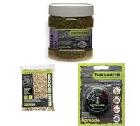 Komodo Complete Holistic Tortoise Diet Salad Mix 680 g + Coarse Beech Chips Substrate 6 Litre + Analog Thermometer