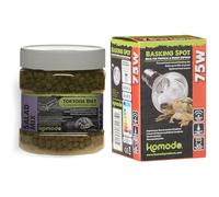 Komodo Complete Holistic Tortoise Diet Salad Mix 680g + Komodo Basking Spot Bulb 75W | Balanced Nutrition & Adjustable Heating Bundle for Tortoises