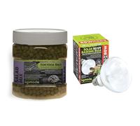Komodo Complete Holistic Tortoise Diet Salad Mix 680g + Komodo Solar D3 UV Basking Bulb 80W | Balanced Nutrition & UV Lighting Bundle for Tortoises