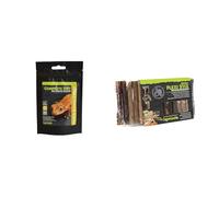 Komodo Crested Gecko Bundle - Complete Diet Papaya, Banana & Honey 60g + Flexi Stix Small Terrarium Decor (240g), Natural Reptile Habitat Accessory