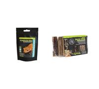 Komodo Crested Gecko Bundle - Complete Diet Tropical Fruit & Insect 60g + Flexi Stix Small Terrarium Decor (240g), Natural Habitat for Reptiles, Amphibians & Invertebrates