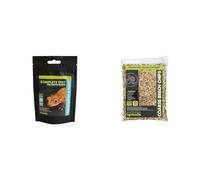 Komodo Crested Gecko Care Bundle - Complete Tropical Fruit & Insect Diet 60g + Coarse Beech Chips Substrate 12L, Balanced Nutrition & Natural Habitat Setup for Reptiles
